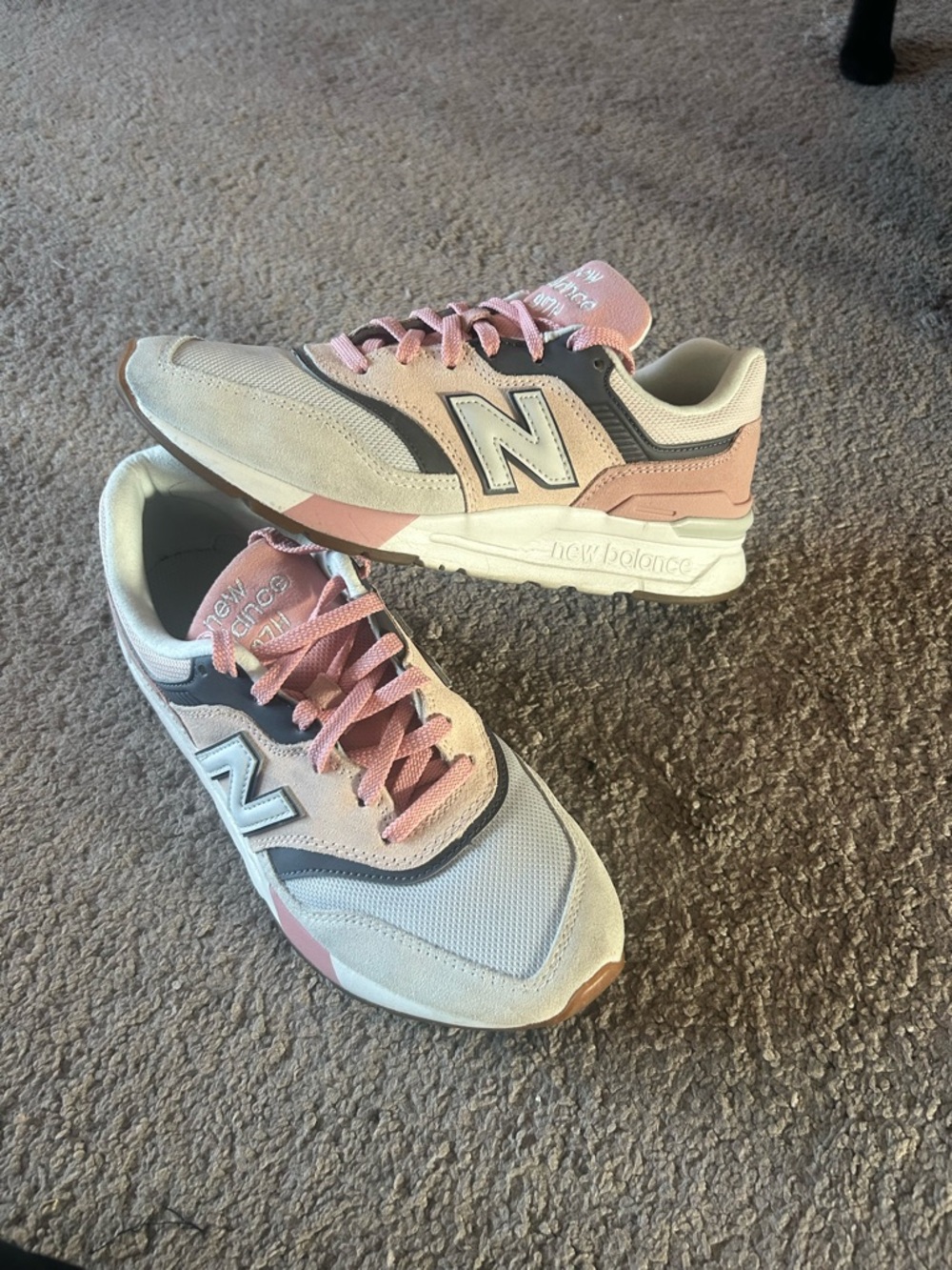 New Balance Women's Athletic Sneakers in Pink, Beige, Gray